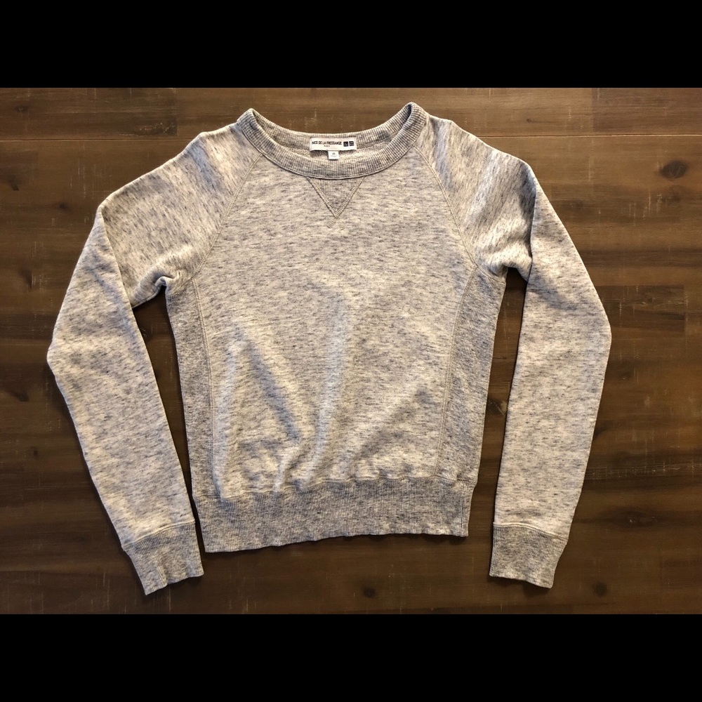 Uniqlo Ines De La Fressange Gray Raglan sweatshirt